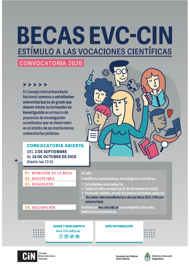 CONVOCATORIA BECAS EVC- CIN 2020