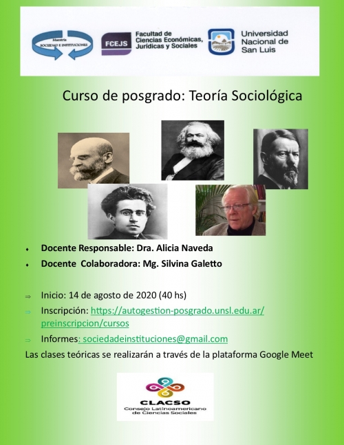 CURSO DE POSGRADO: TEORÍA SOCIOLÓGICA